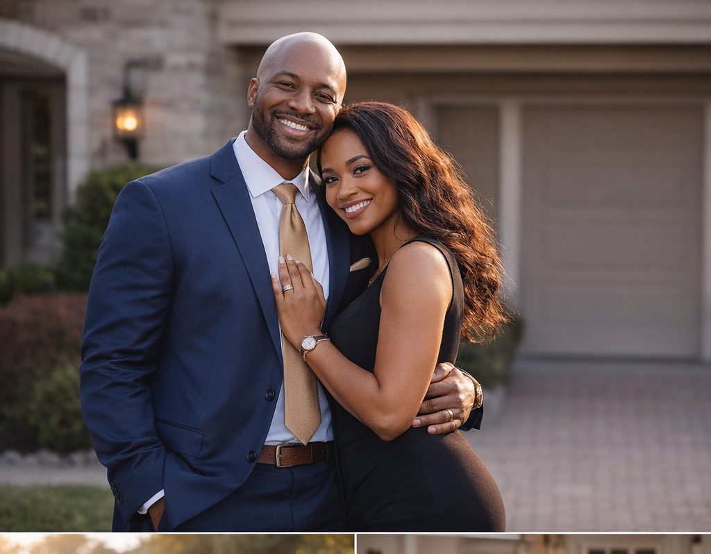 Family outside their home